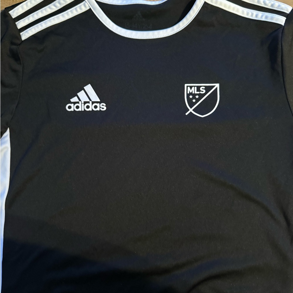 Adidas Men's Black and White Soccer Jersey